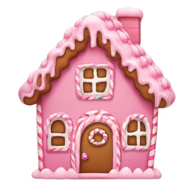 cute pink gingerbread house  sticker