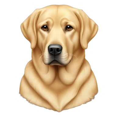 Golden Labrador retriever with couple of tee sticker