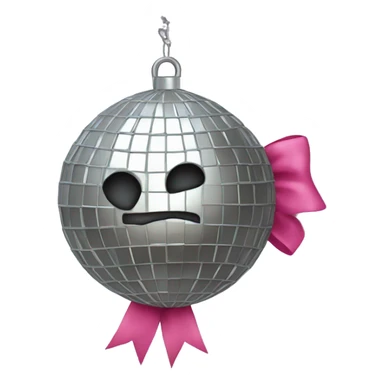 disco ball with a bow sticker