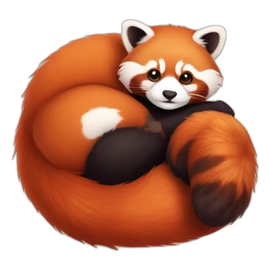 red-panda-snuggling-with-cute-cat sticker