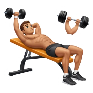 guy lying dumbbell flyes sticker
