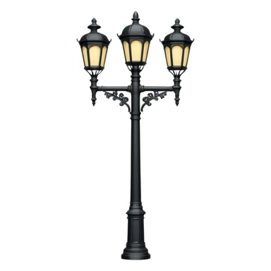 Classic street lamp post sticker