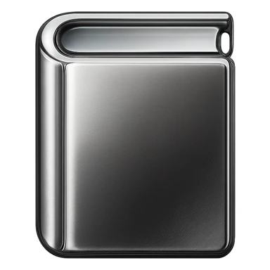 chrome style icon of a book sticker