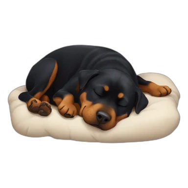 Rottweiler sleeping ZZZ sticker