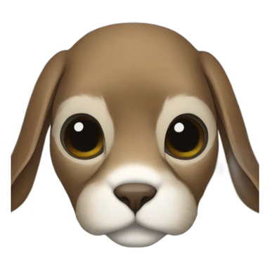 brown holland lop rabbit wearing batman mask (portrait, facing forward, iOS 17 style, happy) sticker