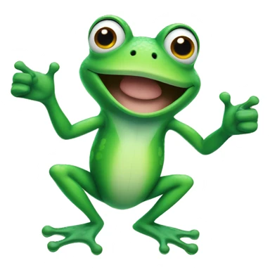 frog with thumbs up sticker