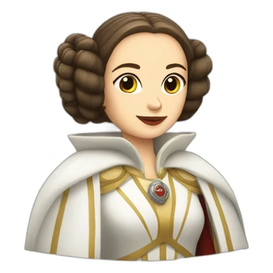 reine amidala qui boit une bière sticker