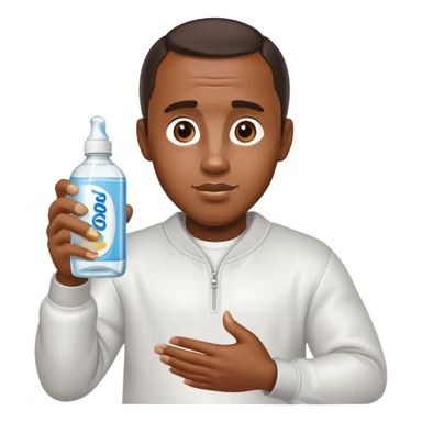 Diddy holding baby oil sticker