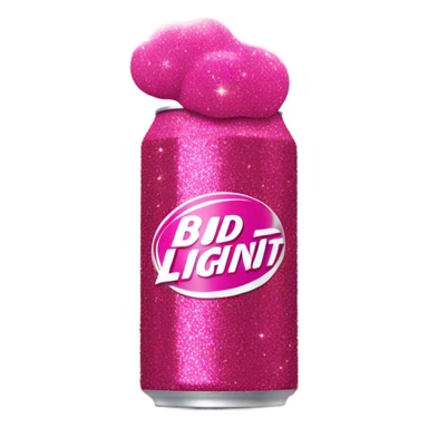 Glitter hot pink bud light sticker