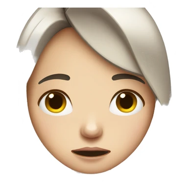 A girl who is tired and crying sticker