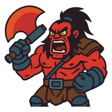 angry Axe from Dota 2 in vibrant toon style sticker
