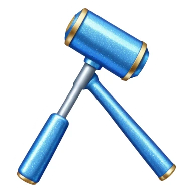 blue hammer with sparkles sticker