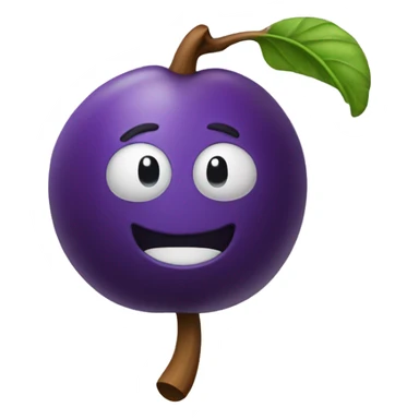 3D Plum  sticker