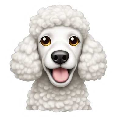 A white poodle in disguise as a sheep sticker