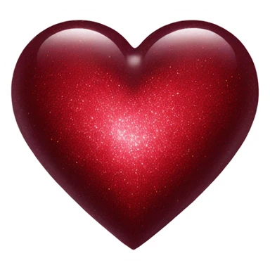 dark red heart with sparkle sticker