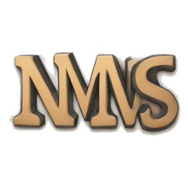 Large styled letters "NMS" sticker