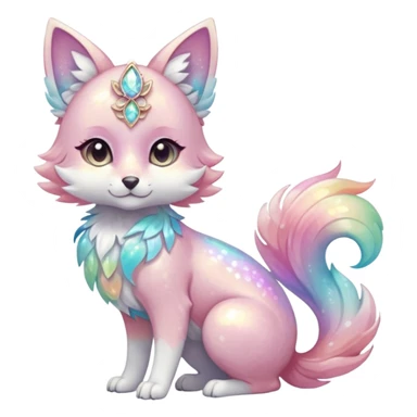Multicolored sparkly marble Sakura shiny ethereal pastel iridescent light pale cute adorable pretty feminine elegant realistic floral exotic Falvie-Fionbri-fursona, full body sticker