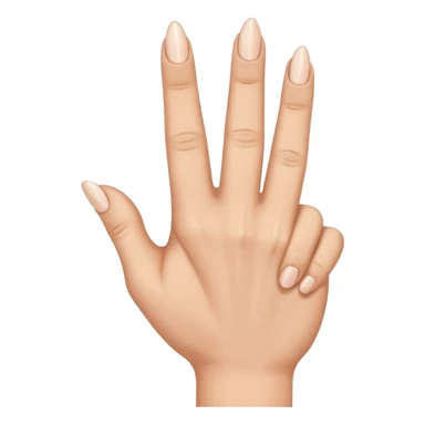A hand with only the middle finger, the thumb, and the pinky pointed up. The ring and index fingers are down sticker