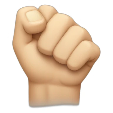 Fist where thumb is tightly tucked into palm sticker