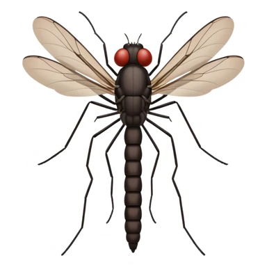 mosquito negro fumando un cigarro sticker