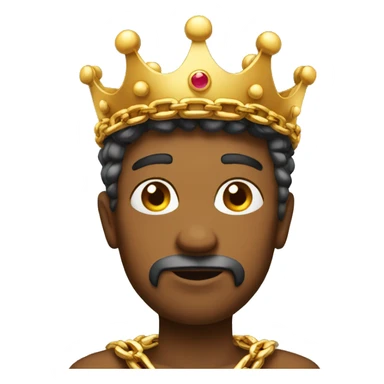 Man with crown holding chain  sticker
