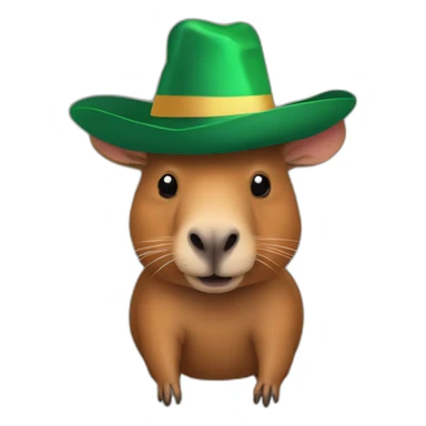 Capibara con un sombrero navideño  sticker