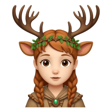 Cute Druid human like fawn sticker