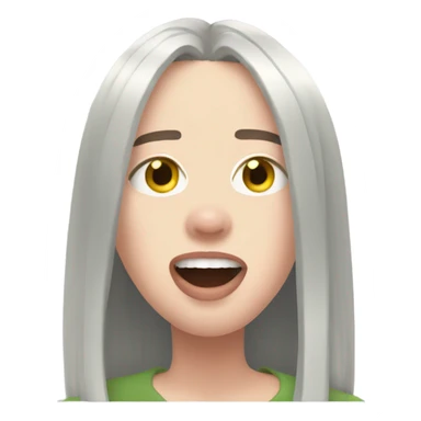Billie eilish singing  sticker