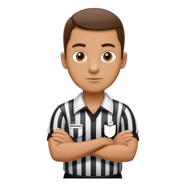Referee with his arms crossed.   sticker