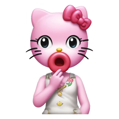 hello kitty blowing kisses sticker