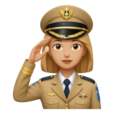 woman salute sticker