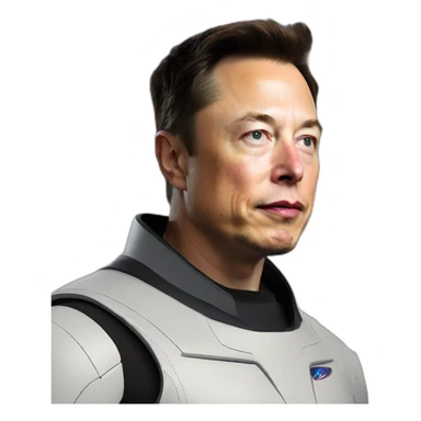 elon musk looking at rocket launch sticker