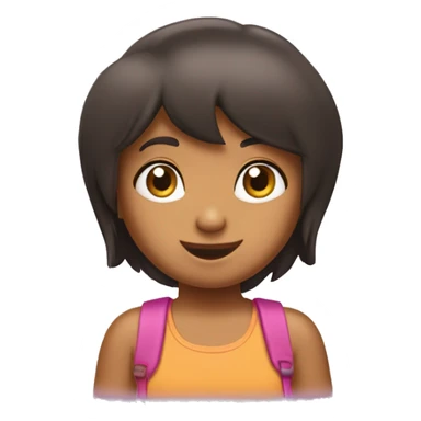 Combination of dora the explorer baño  sticker