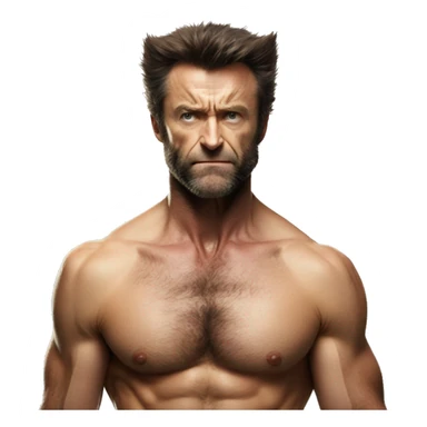 wolverine shirtless  sticker