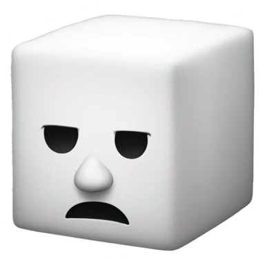 a man with a head white cube sticker