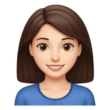 Brunette white girl smiling sticker