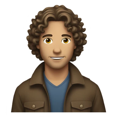 man, curly hair, sam winchester sticker
