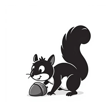 a squirrel sticker