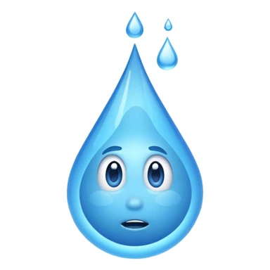 una gota de agua como dibujo animado como en la pelicula de elemental de puixar sticker