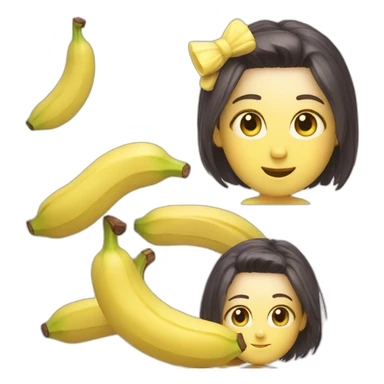 Live banana cute with switch sticker