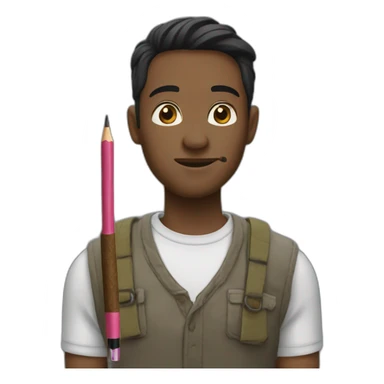 main qui tien un stylo sticker