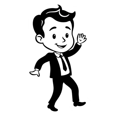 French President Macron in a dancing pose sticker