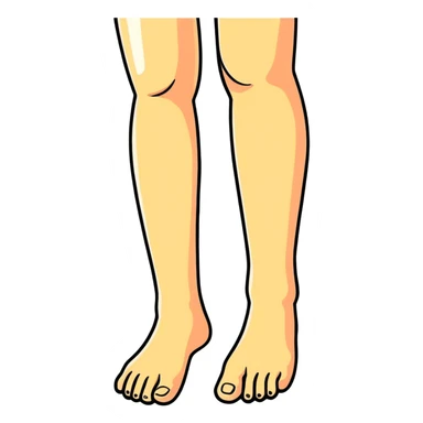 Cartoon leg and foot sticker
