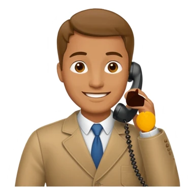 a man talking on phon  sticker