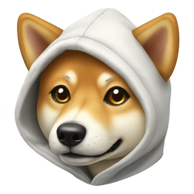Shiba dog wearing a hoodie sticker