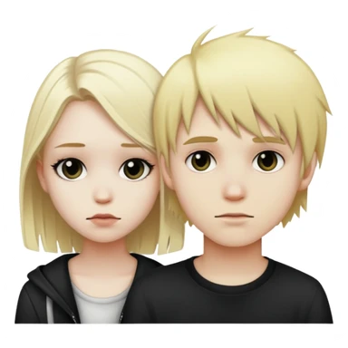 Emo boy with blonde girl sticker