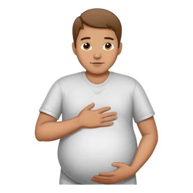 Pregnant man with hand on back sticker