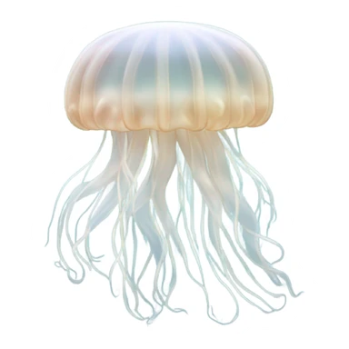 White jelly fish realistic  sticker