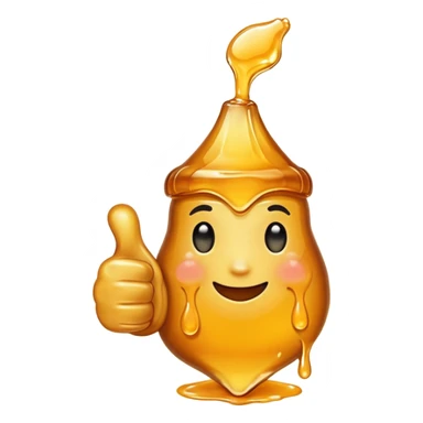 Thumbs up made of honey sticker