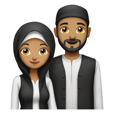 Muslim couple  sticker
